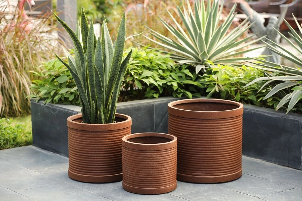 Voorkant -Gardena Verkoopwinkel fibre clay pot 30 x 30 x 27 cm 1619436353 l